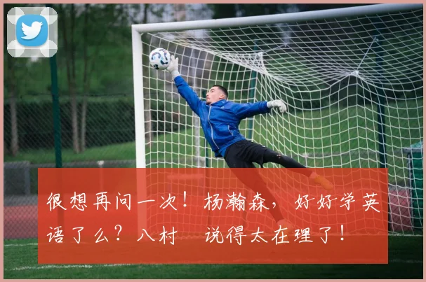 很想再问一次！杨瀚森，好好学英语了么？八村塁说得太在理了！